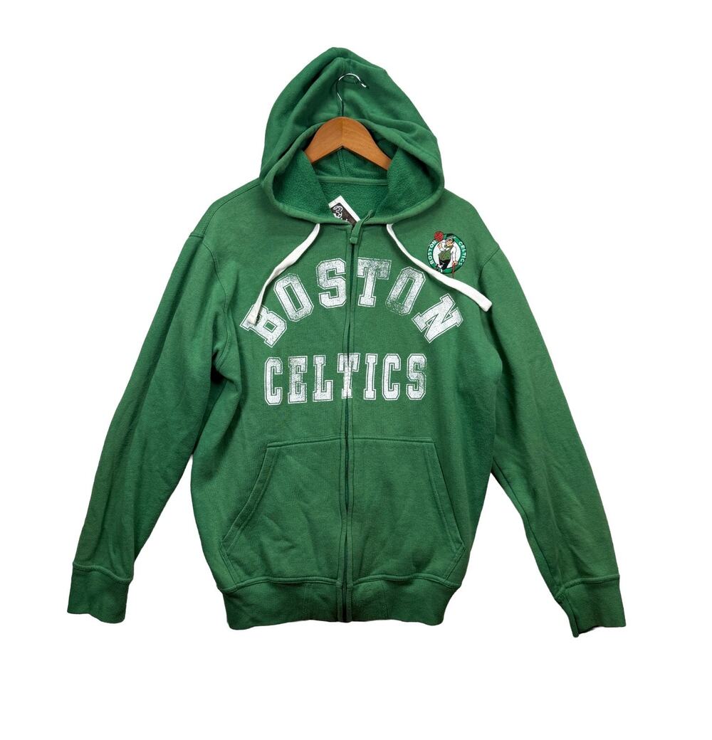 G3 GIII Carl Banks Boston Celtics Green Hoodie Sweatshirt Basketball NBA sz M